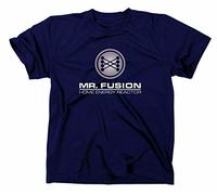 STYLETEX23 Mr Fusion Logo T-Shirt, XL, Navy