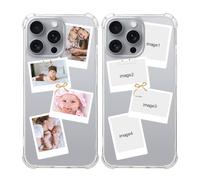 Styletify Custom Photo Case for iPhone 16 Pro Max,Personalized Picture Phone Case Customized Text Four-Corner Airbag Shockproof Case Protective Soft Clear Phone Cover Ultra Candy Case Xmas Day Gift F
