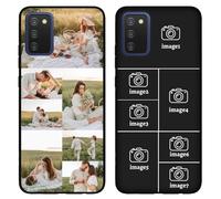 Styletify Customize Case for Samsung Galaxy A03s USA Custom Soft Silicone Protective Cover Add Your Personalized Photos Collage Text Durable Slim Fit Shockproof Protection Case 6.5 inch, Black