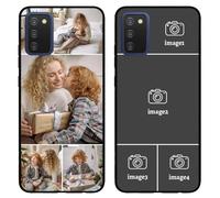 Styletify Personalized Custom Phone Case for Samsung Galaxy A03s USA - 6.5 inch, Design Your Own Picture Collage Cover, Slim Fit Soft TPU Thin Protective Shockproof Case, Wireless Charging, Black