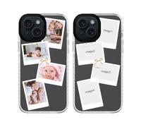 Styletify Personalized Photo Phone Case for iPhone 15, Multi-Picture Collage Customized Picture Case Custom Impact Cases Shockproof Anti-Scratch Protective Phone Cover Birthday Xmas Gift White F