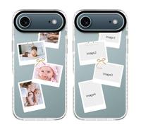 Styletify Personalized Photo Phone Case for iPhone Air,Multi-Picture Collages Customized Picture Impact Cases Shockproof Anti-Scratch Custom Protective Cover Birthday Xmas Gift White F