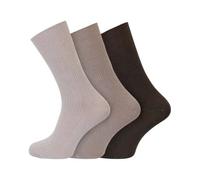 StyleWear® 3 Pairs, 6 Pairs, 12 Pairs Mens Extra Wide Non Elastic Plain Bamboo Socks Comfort Fit Loose Soft Top(PK 3, 6-11)