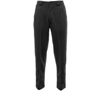 StyleWear Mens Professional Sports Bowling Full Length Stretchy Button Trouser Pant Adults Half Elastic Waist Belt Loop 2 Side Pockets Travel Casual Trouser Black