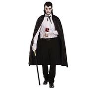 StyleWear Unisex Fancy Scary Black Cape Outfit Cosplay Accessory Mens Womens Fancy Dress Party Collared Cape Costume