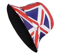 StyleWear® Unisex Reversible Bucket Hat, Foldable Beach Hats for Men and Women, Summer Sunshade Printed Fisherman Hat, 100% Cotton Ladies Hats One Size Sun Hat 58-59cm (Union Jack Print)