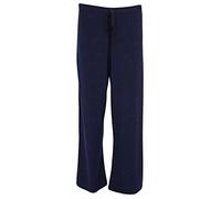 StyleWear Womens Elasticated Waist Loose Fit ITY Palazzo Trousers Ladies Baggy Tie Up Flared Wide Leg Pants (Navy UK 14)