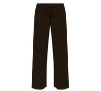 StyleWear Womens Elasticated Waist Loose Fit ITY Palazzo Trousers Ladies Baggy Tie Up Flared Wide Leg Pants (Dark Brown UK 20)