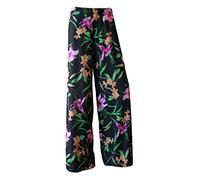 Womens Palazzo Wide Leg Flared Loose Fit Trouser Ladies Elasticated Waist Stretch Baggy Plain Pants