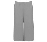 StyleWear Womens Plus Size 3/4 Length Elasticated Waist Culottes Ladies Flared Wide Leg Shorts Light Grey