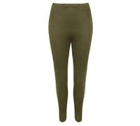 StyleWear Womens Suede Look Full Length Stretch Pants Ladies Soft Skinny Trousers Pull On Leggings (Green UK 12-14)