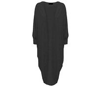 StyleWear Womens Waterfall Long Batwing Kimono Cardigan Ladies Long Dip Hem Cardigan Shrug Top (Black UK 16-18)