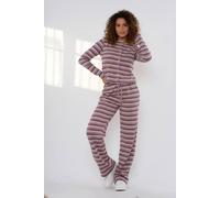 STYLEWISE Women's Multi Stripe Long Sleeve Top & Trouser Co-ord Set in Pink | Size: S/M STYLEWISE Pink S/M