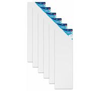 Stylex 28635-P6 Stretcher Frame 30 x 100 cm with 100% Cotton Canvas Primed Back Stapled for Oil Acrylic Tempera Paints Gouache Painting Set of 6