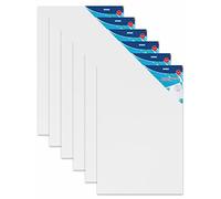 Stylex 28662-P6 - Stretcher Frame 40 x 60 cm, with 100% Cotton Fabric Canvas, Primed, Stapled Back for Oil, Acrylic and Tempera Paints, Gouache Painting, Pack of 6