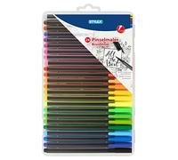 Stylex 32835 - Brush Pens with Flexible Brush Tip, Line Width 1.5 mm, for Scrapbooking, Pack of 24
