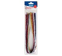 Stylex 46742 Chenille Wire with Glitter Pipe Cleaners 10 Pieces with a Length of 50 cm Assorted in 10 Colours Suitable for Versatile Crafts