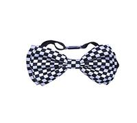 STYLEX Colour Satin Mens Pre Tied Plain Army Pattern Bow Tie Wedding Party Prom Dress Necktie Ties (CHECKERED)