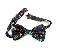 Colour Satin Mens Pre Tied Plain Army Pattern Bow Tie Wedding Party Prom Dress Necktie Ties (MUSICAL)