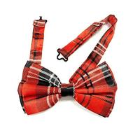 Colour Satin Mens Pre Tied Plain Army Pattern Bow Tie Wedding Party Prom Dress Necktie Ties (TARTAN)