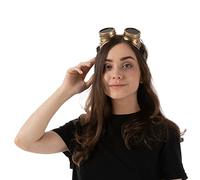 Stylex Gold Retro Steampunk Goggles Halloween Fancy Dress Punk Emo Cosplay