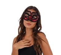 Stylex Gothic Lace Eye Mask Fancy Dress Halloween Masquerade Fancy Dress Cosplay Accessories Sexy (Red)