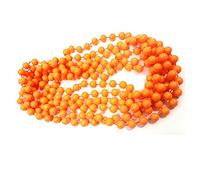 Stylex Neon Beads Necklaces 1980s Fancy Dress Accessories Fluorescent Plastic 70s 80s (Orange)