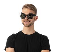 Stylex Party Black Cross Steampunk Goggles Spiked Glasses Cyber Welding Punk Gothic