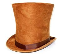 Stylex Party Brown ExtraTall Top Hat Stove Pipe Hat Fancy Dress Halloween Steampunk Costume Fancy Dress