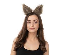 Stylex Party Clip on Brown Wolf Ears Halloween Cute Fancy Dress Headband Costume Scary Horror