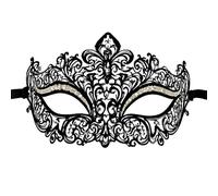 Stylex Party Elegant Metal Lace Mask - Silver Venetian Masquerade Mask with Rhinestone Accents for Women - Intricate Filigree Design for Balls, Parties, Halloween & Costume Events