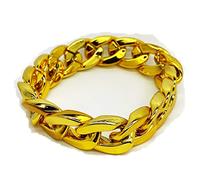 Stylex Party Fake Gold Chain Bracelet Fancy Dress 1980s Costume Chunky Chain Gangsta