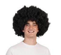 Stylex Party Giant Jumbo Black Afro Wig Black Curly Hair Wig For Disco Fancy Dress Halloween Costume Outfit Accessory