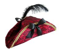 Stylex Party Ladies Deluxe Red Pirate Hat Shipmate Costume Fancy Dress Halloween UK