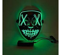 Stylex Party Ltd Green LED Hallowen Mask Cosplay Carnival Parties Powered Batteries