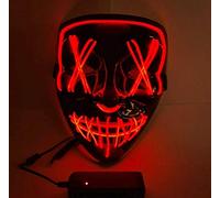 Stylex Party Ltd Red LED Hallowen Mask Cosplay Carnival Parties Powered Batteries