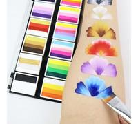 Stylex Party Multicoloured Face paint Professional Pallette Set Various Colours Designs Water Based Paint Skin Safe | For Halloween Fancy Dress Pride Festival Parades (Type 1)