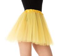 Stylex Party Tutu Skirt for Women Elastic Fancy Dress Costume Dress-up Parties Dancing 3 Layers (Yellow)