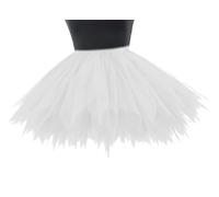Stylex Party White Pixie Tutu Skirt, Layered Tulle, Elastic Waistband, One Size Fits Most (UK, Numeric, 8, 22, Plus, Regular, White)