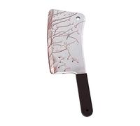 Stylex Realistic Foam Weapons Halloween Cosplay Fancy Dress Props Accessories (Bloody Butcher Knife), Silver, Brown, Grey (Grau Grau), Real Red (t_546)