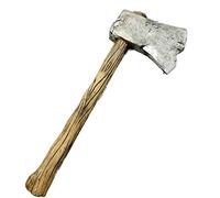 Stylex Realistic Foam Weapons Halloween Cosplay Fancy Dress Props Accessories (Wooden Axe), Silver, Brown, Grey (Grau Grau), Real Red (t_546)