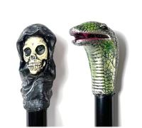 Stylex Skull & Snake Walking Canes Fancy Dress Colapsable Walking Style Canes Halloween Cosplay Party (Grim Reaper)
