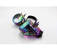Stylex Steampunk Goggles Cyber Glasses Victorian Unisex Goth Cosplay (Rainbow)