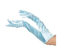 Stylex Womens Ladies Long Opera Evening Gloves Satin Charleston Party Fancy Dress Prom Princess UK 12 Designs (Baby Blue)