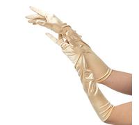 Stylex Womens Ladies Long Opera Evening Gloves Satin Charleston Party Fancy Dress Prom Princess UK 12 Designs (Gold)
