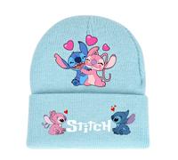 (StyleZ) Stitch Knitted Angel Winter Hat Unisex Rolled Outdoor Brim Design