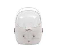 StylPro Beauty Storage Pod, Cosmetics & Skincare Organiser with 3 Drawers, Detachable Lid, Dustproof Cover & Travel Handle for Dresser, Bedroom, Bathroom & Home Organisation, White 31x27x40cm
