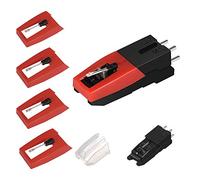 Styline Record Player Needle Pack with 1 Cartridge for LP Phonograph Turntable Ruby Replacement Stylus for Vinyl Record Player