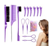 Styling Comb, Division Brush, Detangling Combs and Portable Teasing Barber Division Braiding Tool for Styling Travel Daily Use