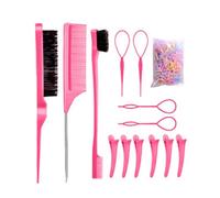 Styling Combs for Women, Bristle Straightening Brush, Small Portable Detangling Combs Hair Brush Set for Women and Girls for Daily Styling, Sharing and Braiding